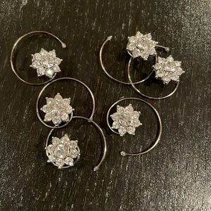 Sparkle flower hair twists 6 embellishments